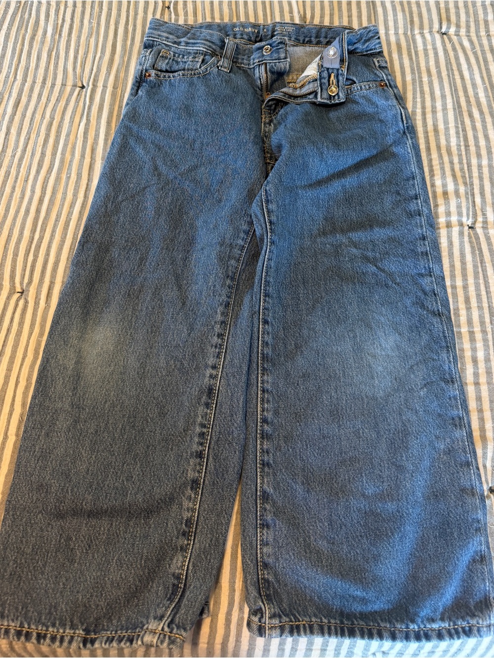 Old Navy Girls Wide-Leg Blue Denim Jeans - Size 6
